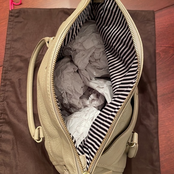 Kate Spade Leather Taupe Fold-over Bag - Picture 9 of 12